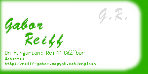 gabor reiff business card